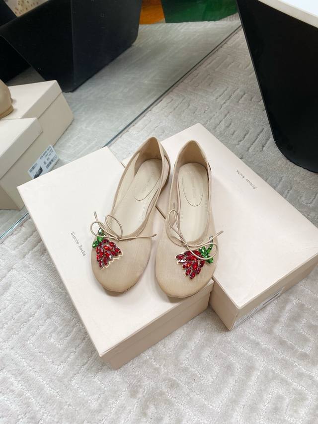 Factory Simone Rocha 25Ss New Sr Flat Breathable Mary Jane Single Shoes Ballet S