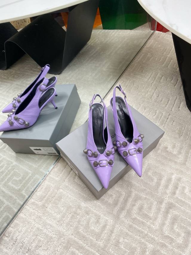 Factory Balenciaga* 2025 Spring And Summer New Punk Style High-Heeled Sandals Wi