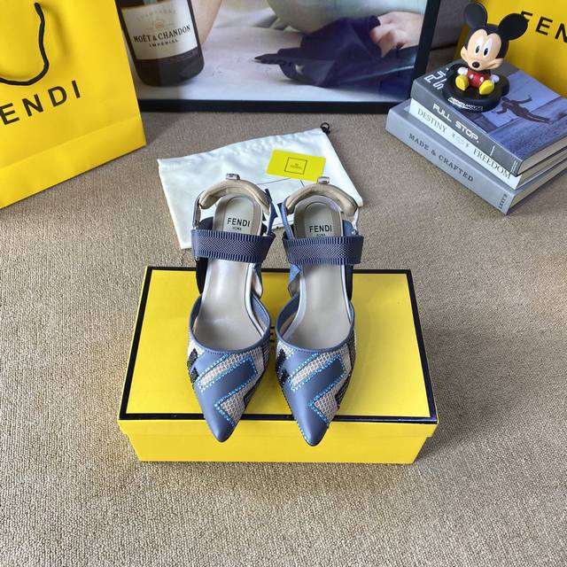 Fendi's Latest Hit Size: 35-40 41, 42 Custom Made Leather Outsole Heel Height 5.