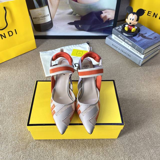 Fendi's Latest Hit Size: 35-40 41, 42 Custom Made Leather Outsole Heel Height 5.