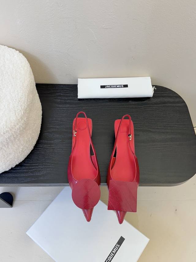 Acquemu* Square And Round Pointed Toe Flat Sandals Jacquemus' Unique Square And