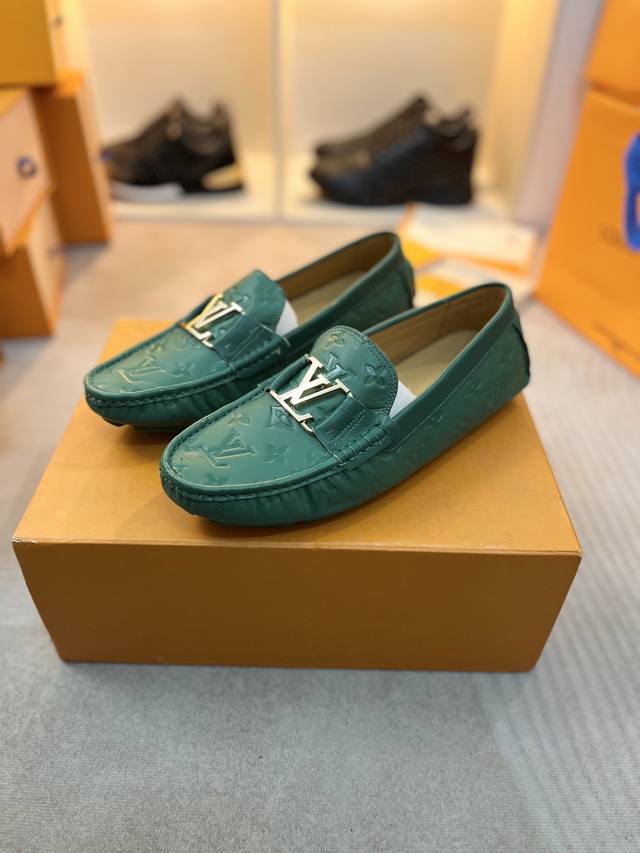 Men's Size 38-46 Louis Vuitton Classic Sports Series Lv. Driver Moccasin Series