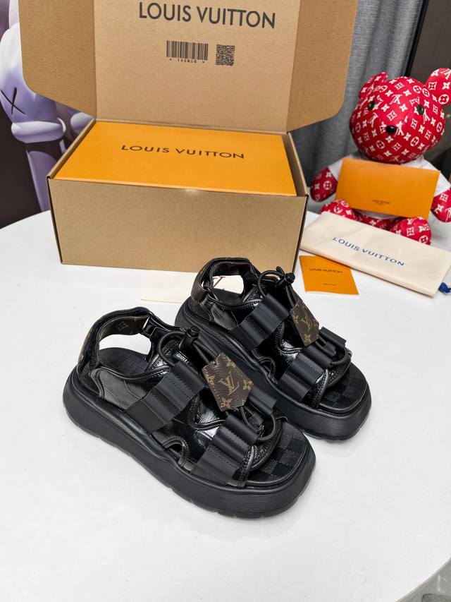 Louis Vuitton Louis Vuitton's Chameleon Sandals Combine Canvas And Suede Leather