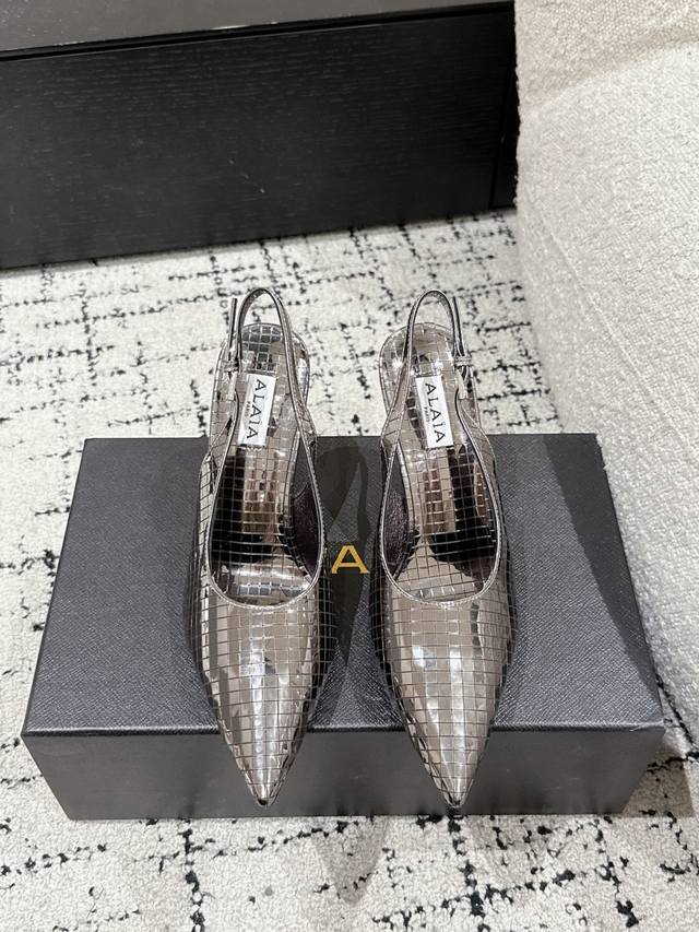 Alala Alaya 25 Spring And Summer New Mirrored High-Heeled Sandals Art Deco Mirro