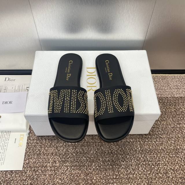 Factory P Price P Dior Spring And Summer New Miss Dior Flat Flip Flops Color Mat