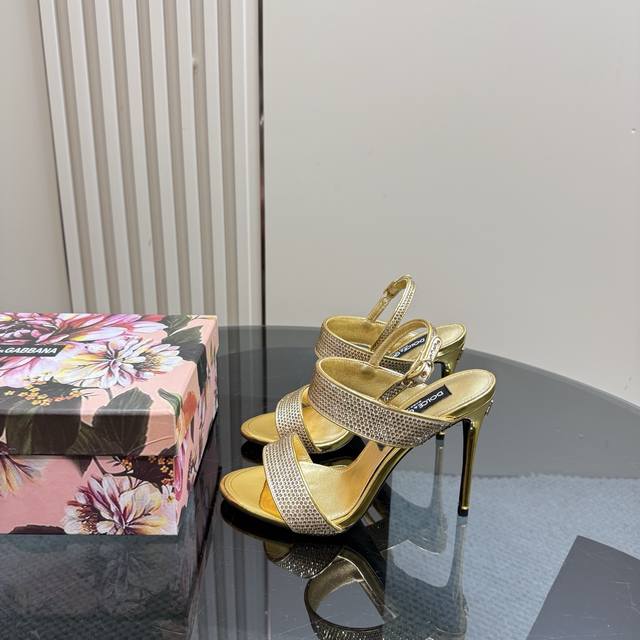 Dolce & Gabbana 25Ss High-Heeled Sandals Upper: Rhinestones Lining: Sheepskin Fo