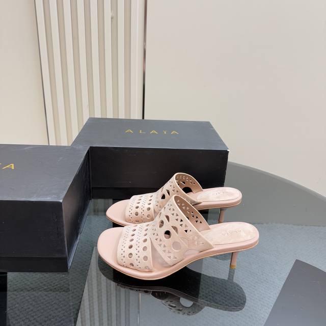 Alaa Cutout Hollow Open-Toe Slippers High Love Alaa High Love The High Love High