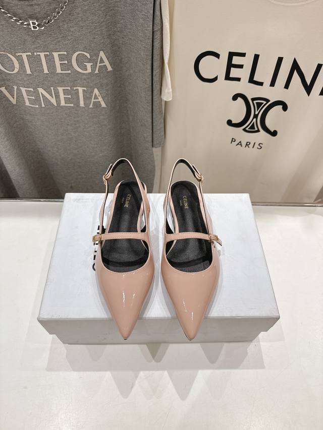 High Version Factory Celine 25Ss The Most Beautiful Pointed Flat Shoes Mary Jane
