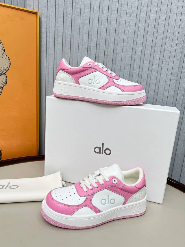 Alo2025 Spring And Summer New Hit, Color Matching Casual White Shoes, Comfortabl