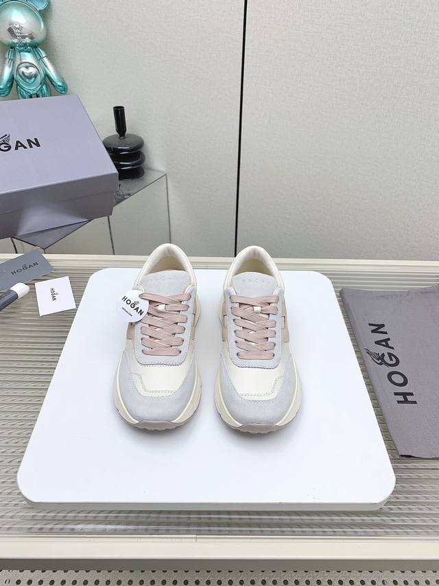 Factory Women's High Version Hogan 25 Latest H669 Series Couple Thick-Soled Casu