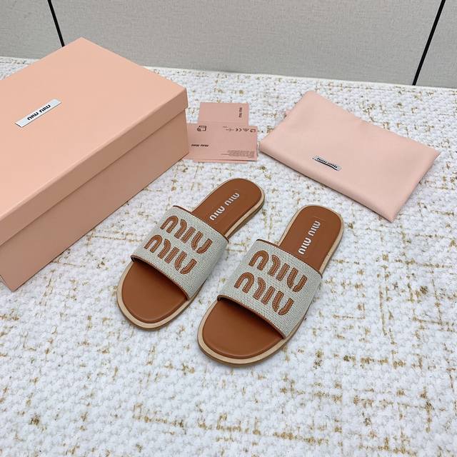 Factory High Version Miumiu2025Ss Spring And Summer New High-Heeled Lambskin Sli