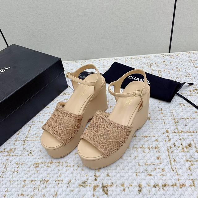 Factory High Version 25Ss Spring And Summer New Chanel Chanel Wedge-Heeled Thick
