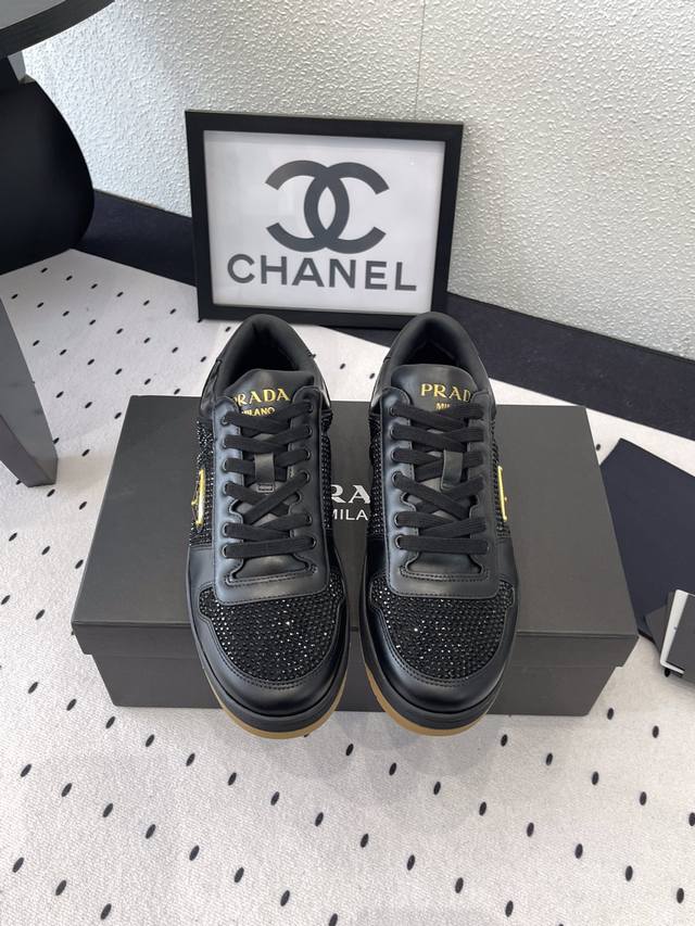 Men's Size 10 Prada New Couple Casual Shoes Top Original 1:1 Version Can Be Comp