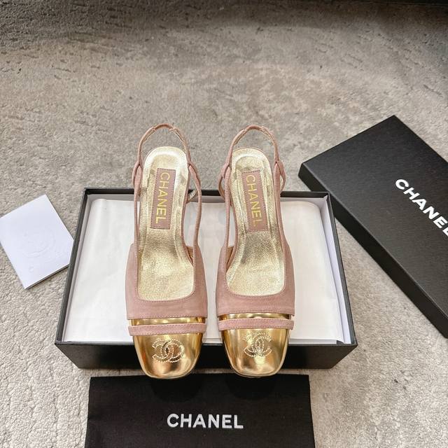 Chanel's Early Spring New Series Of Square-Toed Thick-Heeled Sandals Top-Level P