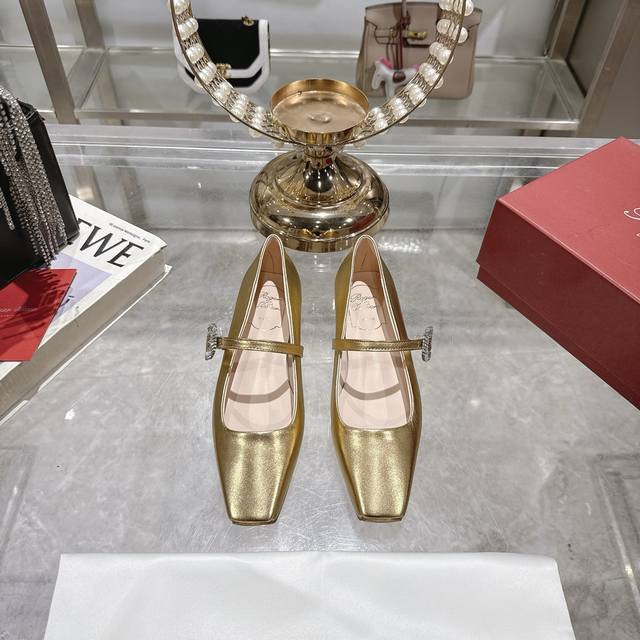 Factory Rv 2025Ss Spring And Summer New Mary Jane Single Shoes Low Heel Design P