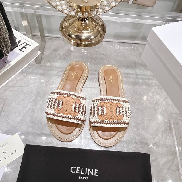 Factory Celine 2025 Spring And Summer New Slippers This Season's Beach Shoes Hav