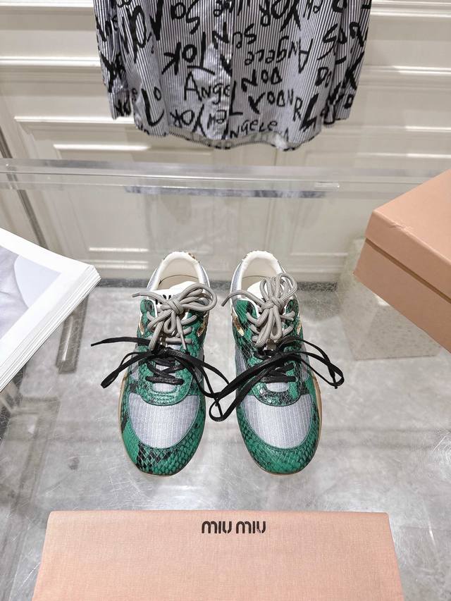 Miu Miu 25Ss Spring And Summer New Show German Training Shoes Casual Shoes Sport