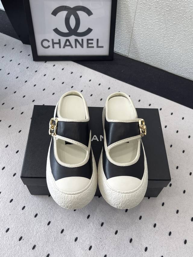 Chanel New Summer Half Slippers High Version Shipped Classic Design With Metal R