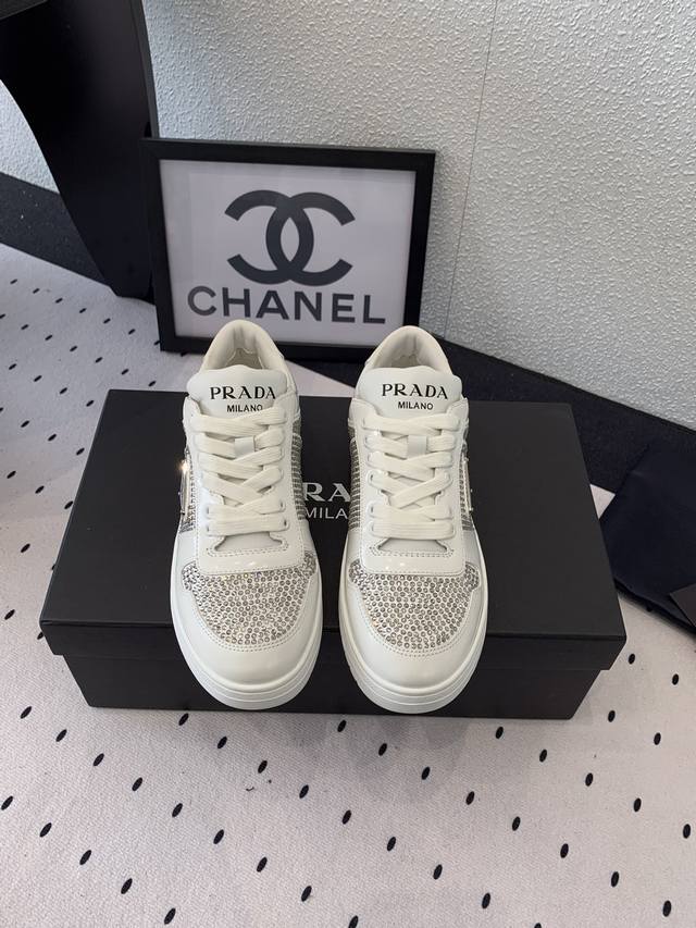 Men's Size 10 Prada New Couple Casual Shoes Top Original 1:1 Version Can Be Comp