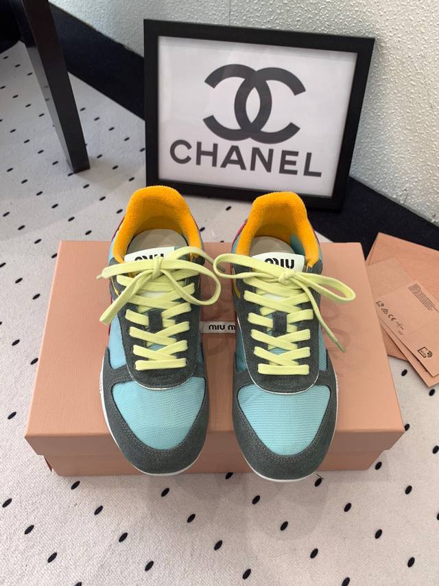 Men's Size 10 Miumiu New Casual Shoes High Version Shipped Unique Design Fashion