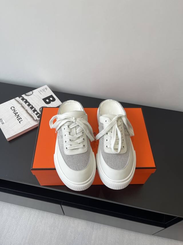 Hermes Hermes H-Lace New Slip-On Half-Slippers The Craftsmanship Is Extremely So