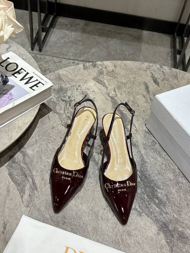 Dior2025 Spring And Summer New Products Steel Stamped Letter Logo Single Shoes S