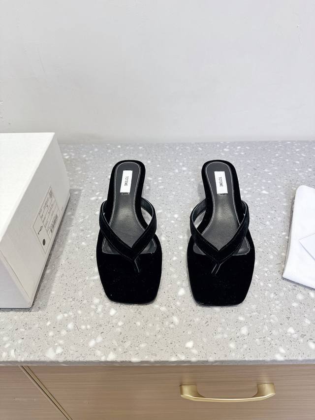 Toteme Niche Fashion Brand 25Ss New Spring And Summer Flip-Flops Nordic Minimali