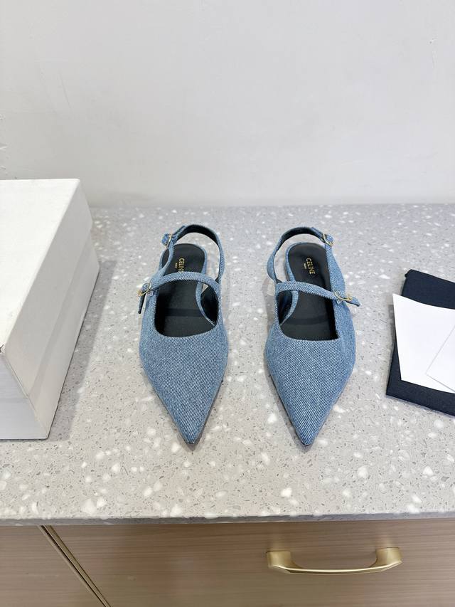 Celine Celine 25Ss Spring And Summer New Arc De Triomphe Pointed Flat Sandals Se