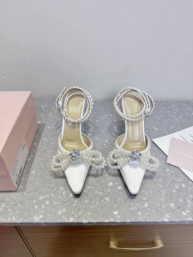 Mach & Mach 25Ss Spring And Summer New Bow Pearl High Heels Series Shoes Beautif