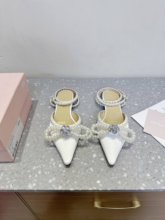Mach & Mach 25Ss Spring And Summer New Bow Pearl High Heels Series Shoes Beautif