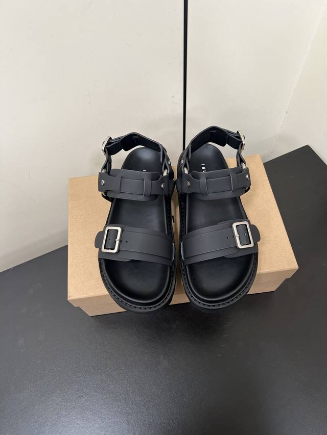 Niche Inuikii25Ss New Thick-Soled Platform Metal Buckle Roman Beach Sandals The