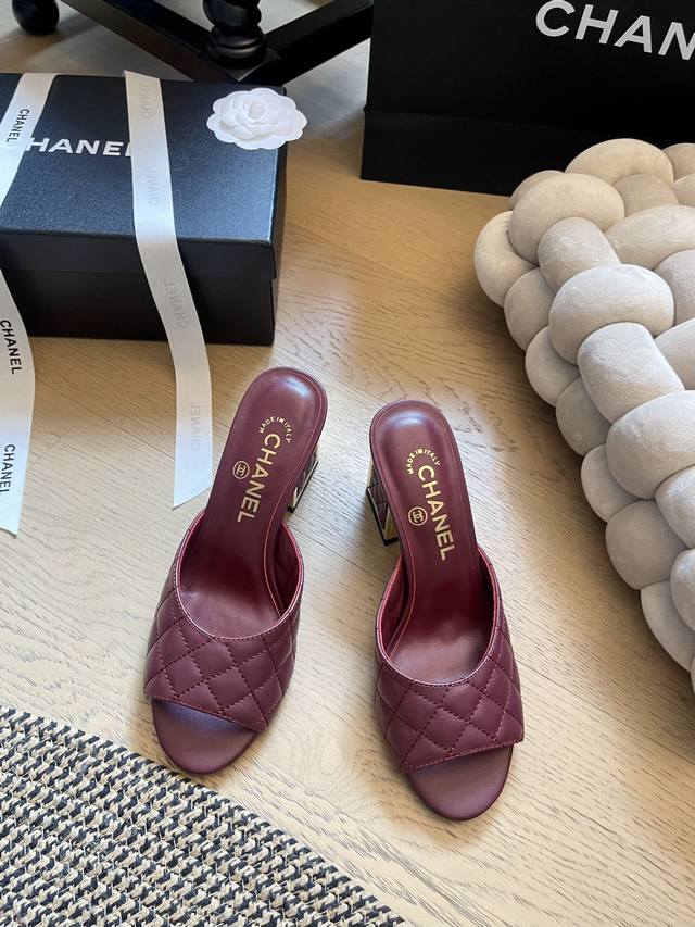 Chanel 24B New Thick Heel Slippers! Full Series Shipped Top Version! Confidently