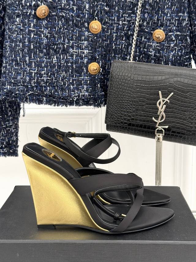 Factory Price Saint Lauren*Ysl Saint Laurent 25Ss New High-Heeled Slippers Upper