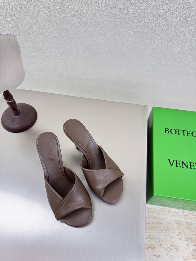 High Heel 8.5 Cm Series Bv Blink Lambskin Series Slippers Lambskin Filled With C