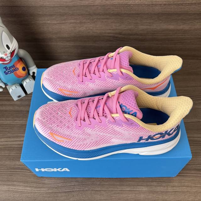Top Hoka One One Clifton 9 Pink Purple Clifton Series Upper: Lightweight And Bre