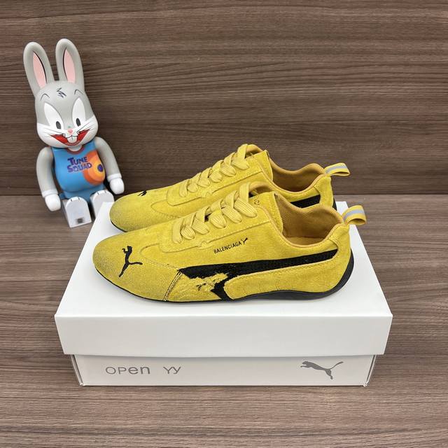 Top Version Balenciaga Paris Puma Speedcat Sneakers Yellow. Demna Designed The N