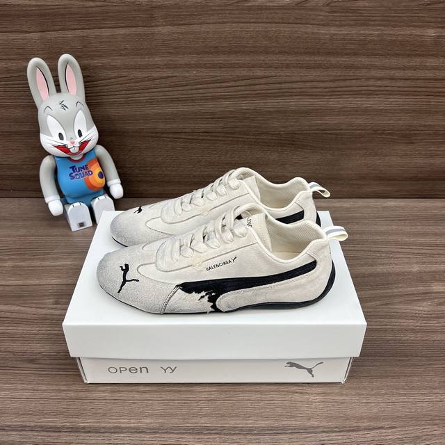 Top Version Balenciaga Paris Puma Speedcat Sneakers Off-White. Demna's New Winte
