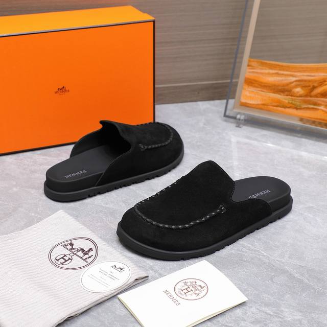 Couple Style Hermes 25 Spring And Summer Newest Cute Muller Half-Slip Birkenstoc