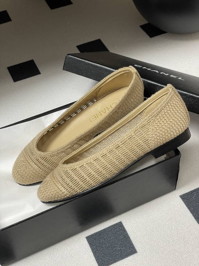 Top-Level Purchasing Woven Ballet Flat Straw Shoes The Catwalk Style Is Absolute