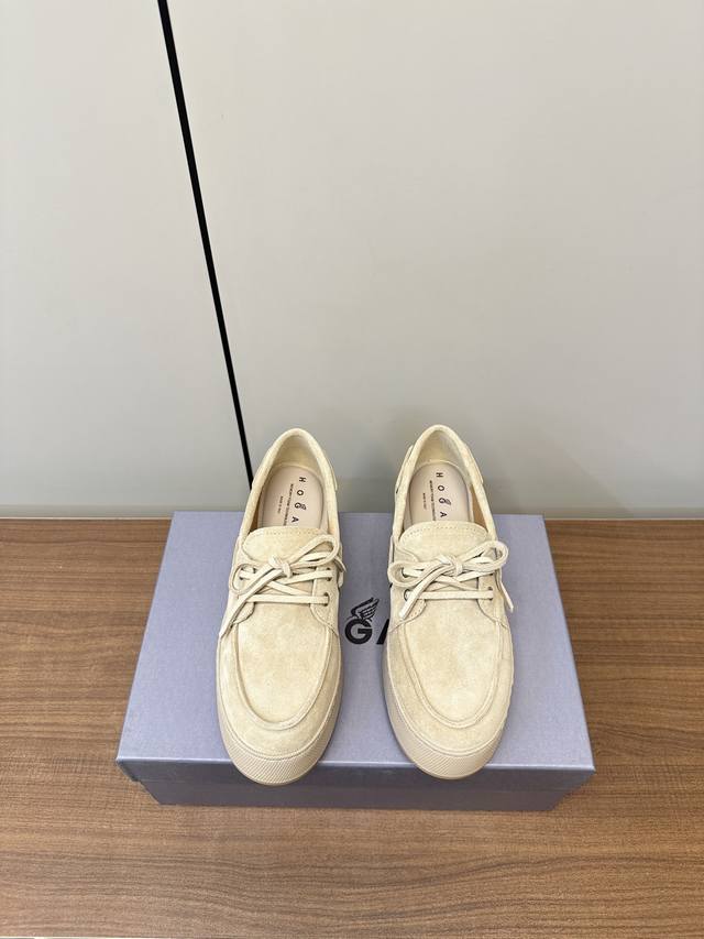 Hogan 2025 New Shoes H-Wrap Couple's Casual Fashion Thick-Soled Loafers Men's Si