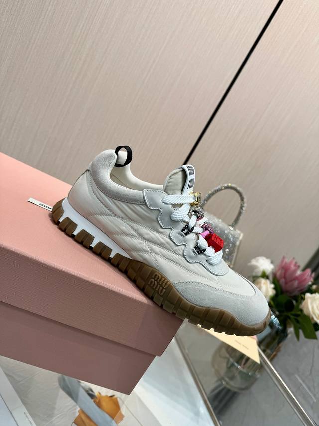 Miu Miu Spring And Summer New Biscuit Shoes Forrest Gump Shoes Casual Sneakers M