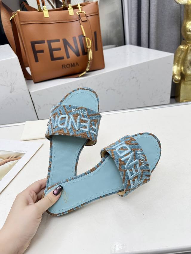 The Latest Summer Hit Fendi Sandals, Original From The Counter, Fabric: First La