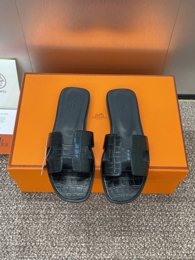 Factory P Price P Hermes Spring And Summer Classic Oran Colorblock Flip Flops Wo