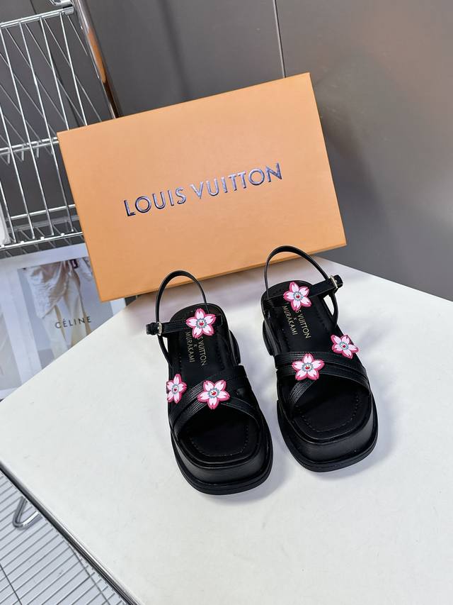 Louis Vuitton Maya Flatform Sandals Murakami Takashi Co-Branded Model This Maya