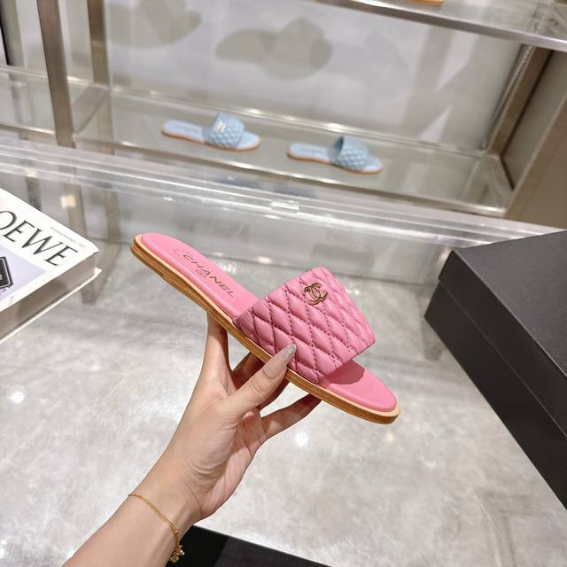 Chanel 2025Ss Spring And Summer New High-Heeled Lambskin Sandals And Slippers To