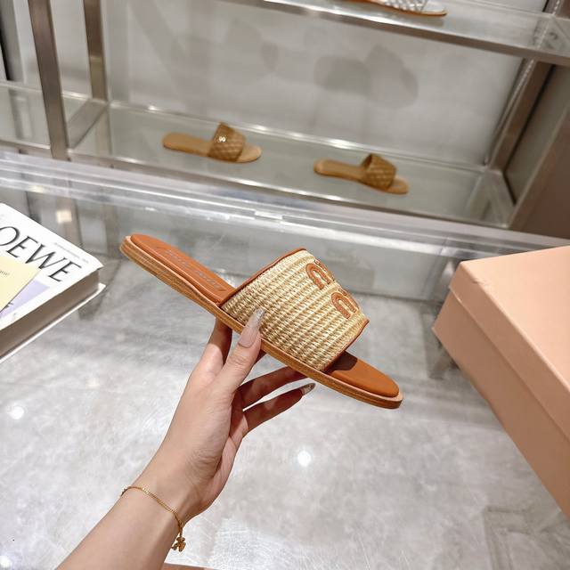 Miumiu2025Ss Spring And Summer New High-Heeled Lambskin Sandals And Slippers Top