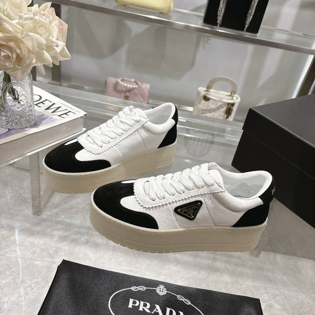 Prada Prada 25 New Thick-Soled Casual Sneakers This Sneaker Continues The Timele