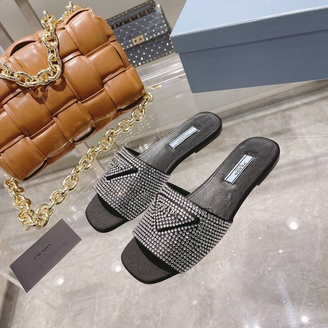 Factory Price Pp, Prada New Slippers. Original 1:1 Adjustment Last, Imported Dia