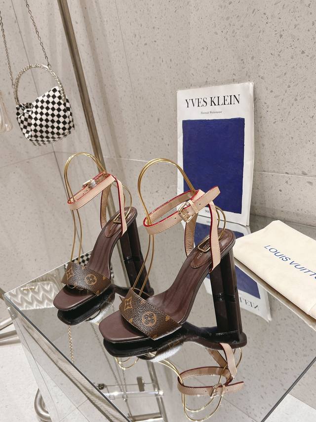 Lv Plum Blossom Heel Sandals Lv's New Sandals Top Version This Silhouette Sandal