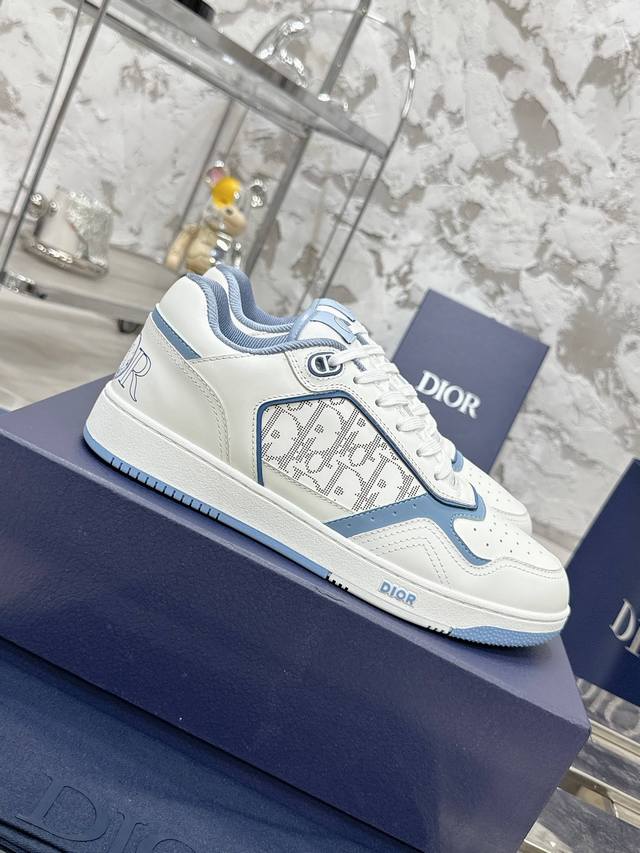340 Female, Male Low-Top # Dior Jacquard Embroidery Series Top Edition High-Low